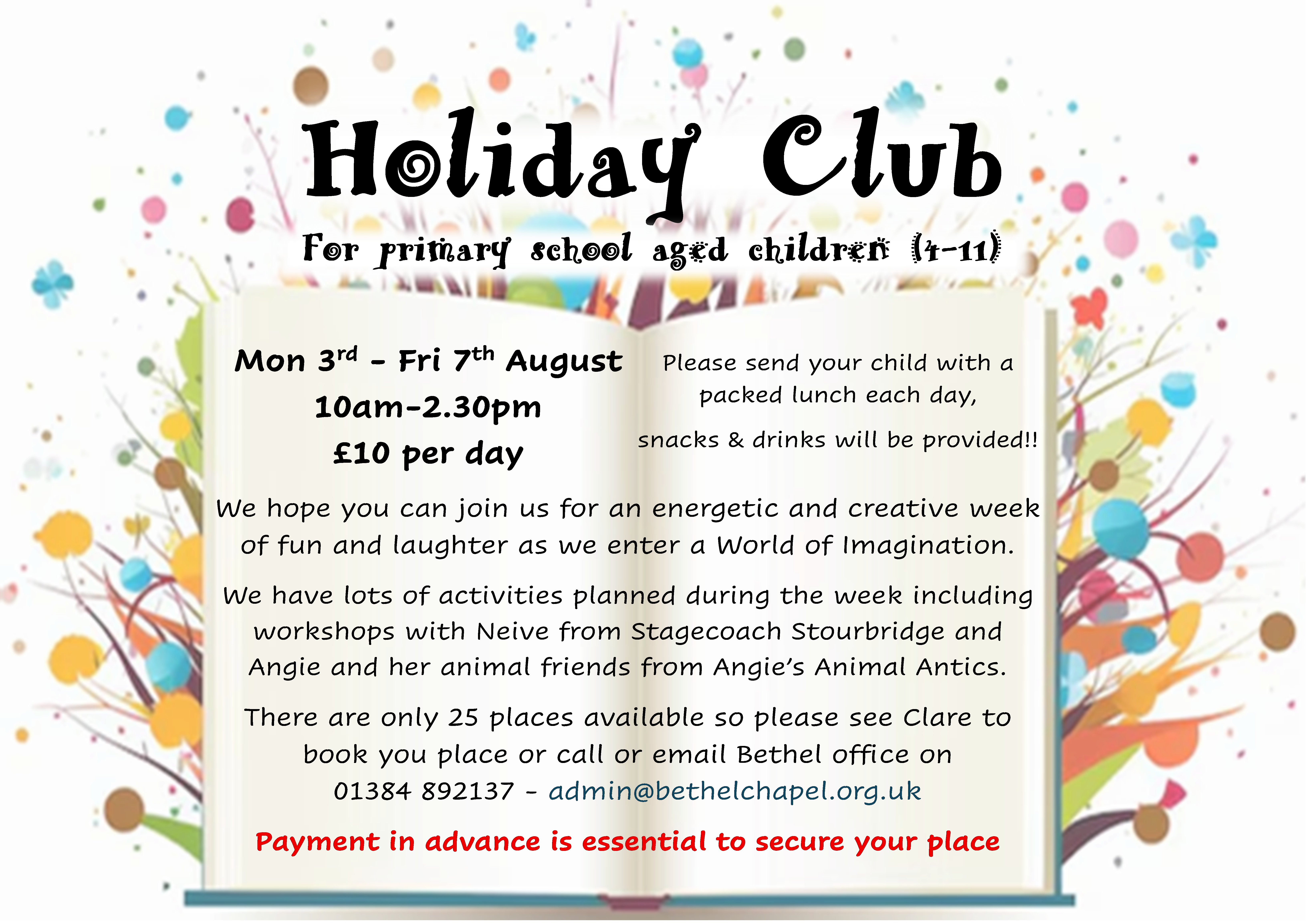 Bethel Chapel - One Way Youth Club for 5-11 year olds